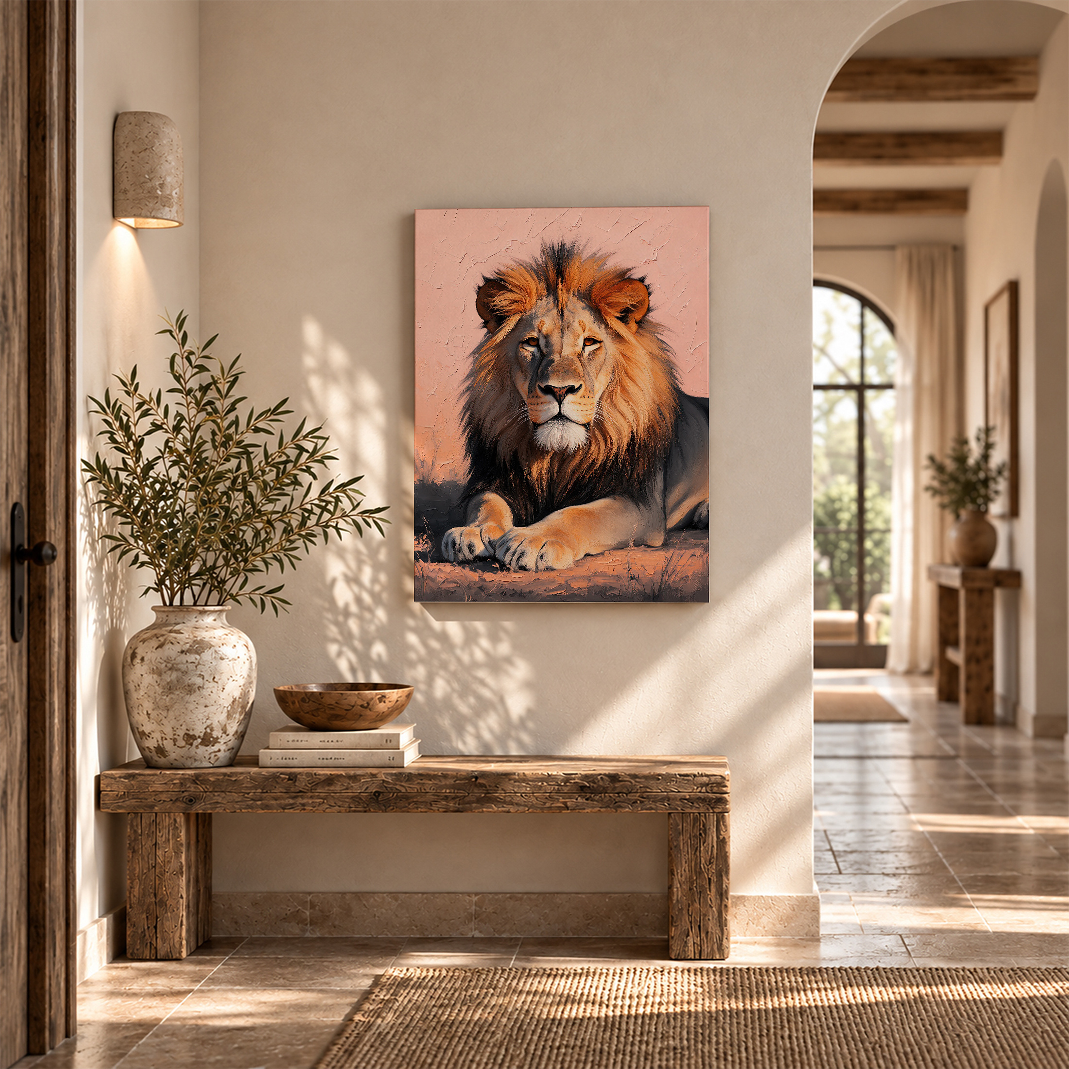 Majestic Lion Sunset Framed Canvas Wall Art | Ready to Hang - Image 6