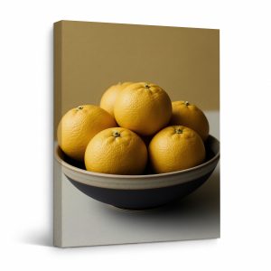 Oranges Still Life Framed Canvas Wall Art - Modern Home Decor