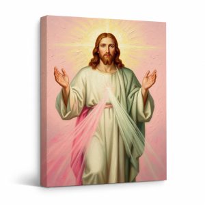 Divine Light Jesus Framed Canvas Wall Art - Ready to Hang