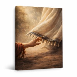 Golden Hand & Flowing Curtain Framed Canvas Wall Art | Ready to Hang