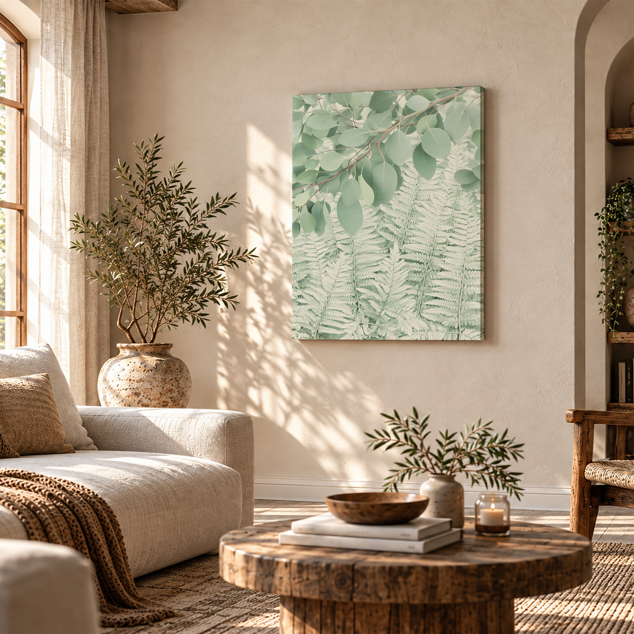 Fresh Green Botanicals Framed Canvas Wall Art | Ready to Hang - Image 4