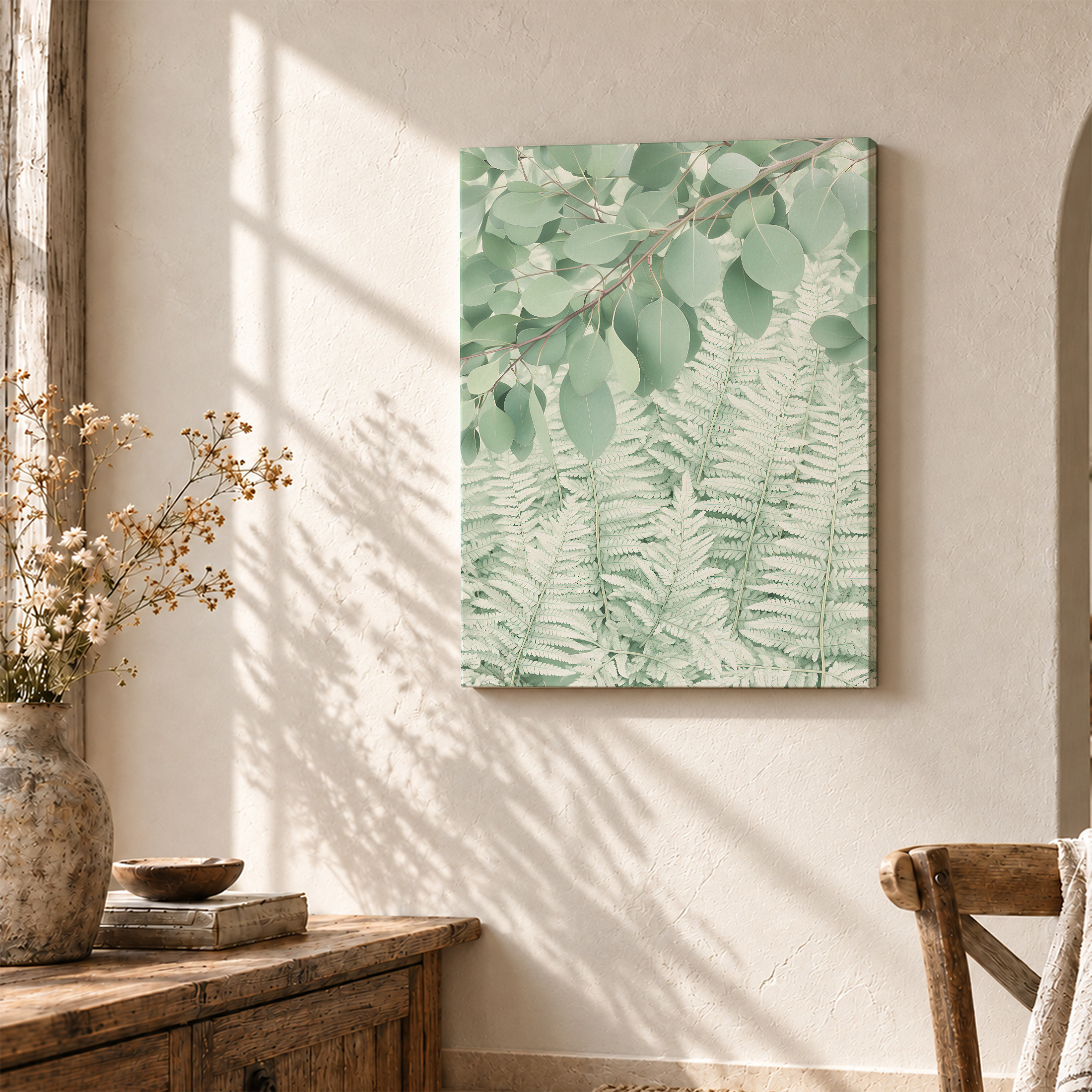 Fresh Green Botanicals Framed Canvas Wall Art | Ready to Hang - Image 3