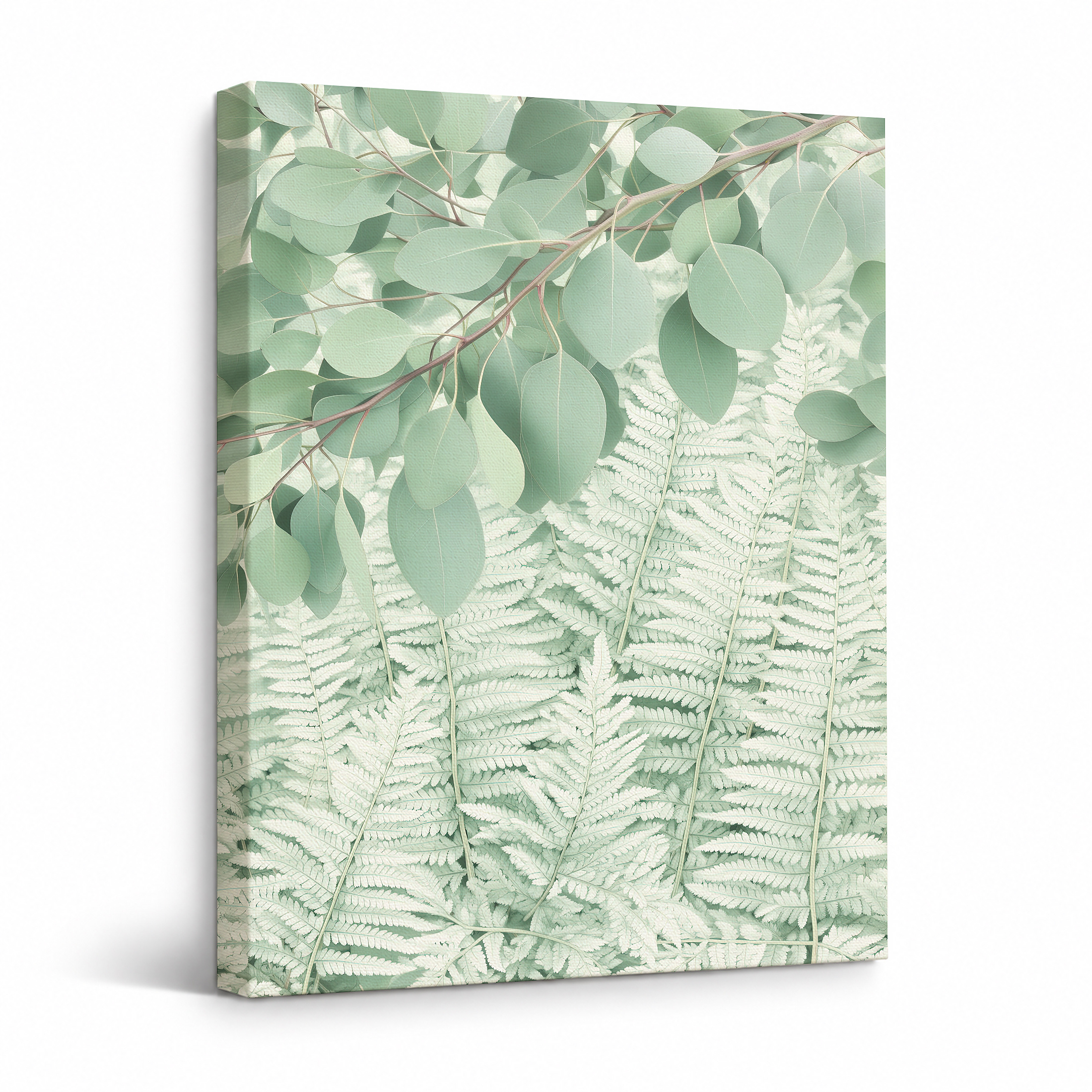Fresh Green Botanicals Framed Canvas Wall Art | Ready to Hang