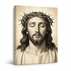 Crown of Thorns Serenity Framed Canvas Wall Art - Ready to Hang