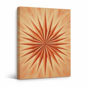 Sunburst Starburst Framed Canvas Wall Art