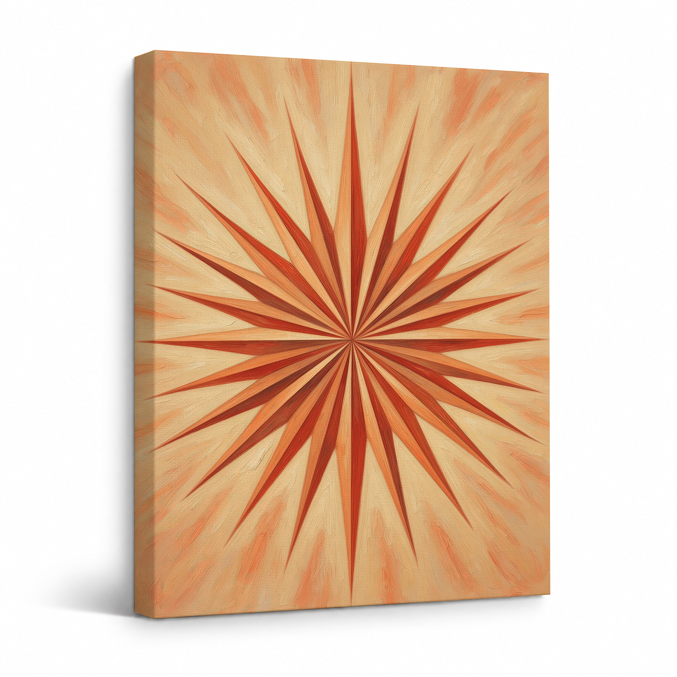 Sunburst Starburst Framed Canvas Wall Art