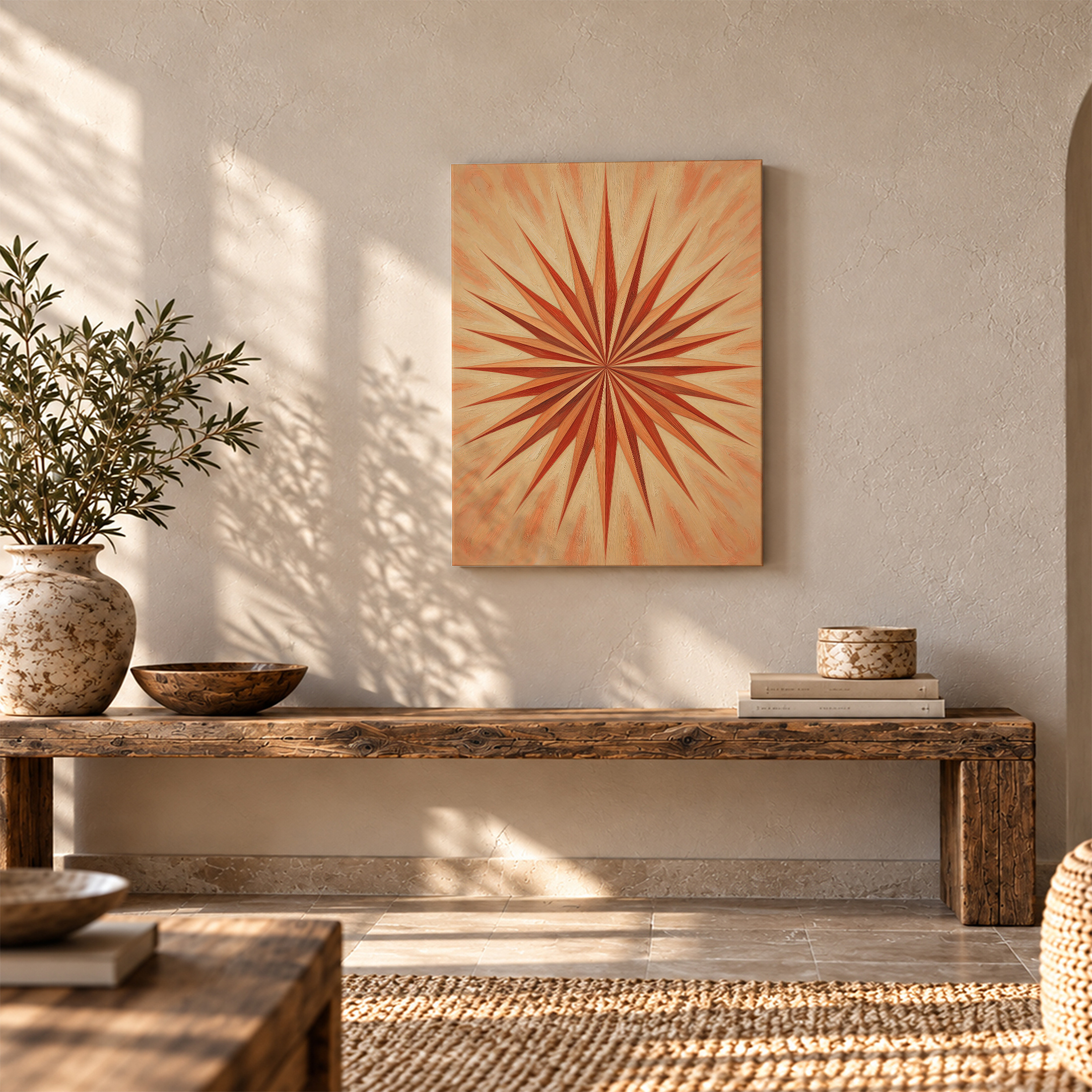 Sunburst Starburst Framed Canvas Wall Art - Image 5